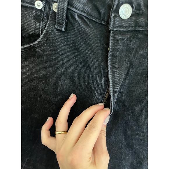 Abercrombie and Fitch High Rise Mom Jean Curve Love Sz 27 4 regular black - Picture 6 of 7